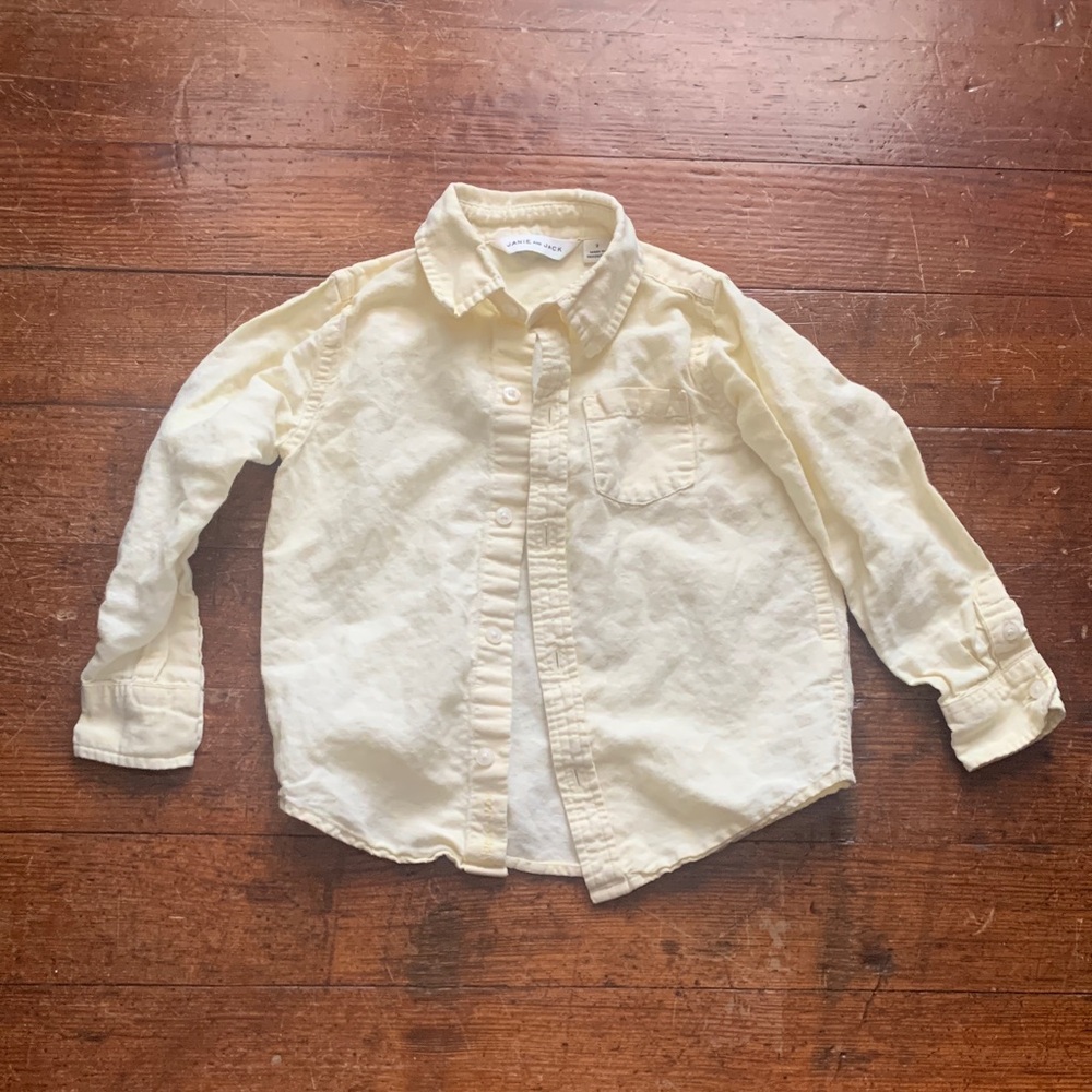Janie and Jack Yellow Button Down Shirt